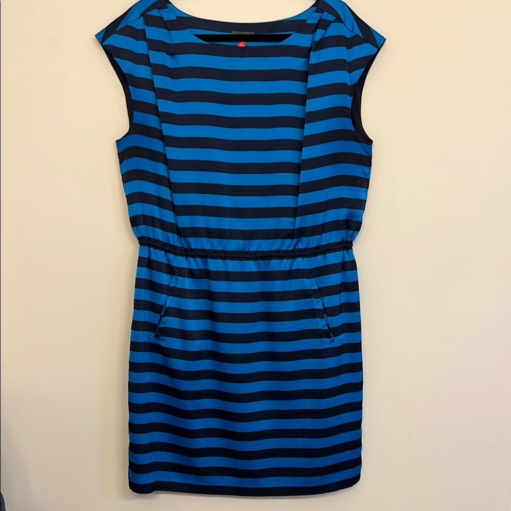Vince Camuto Blue Striped Dress 14